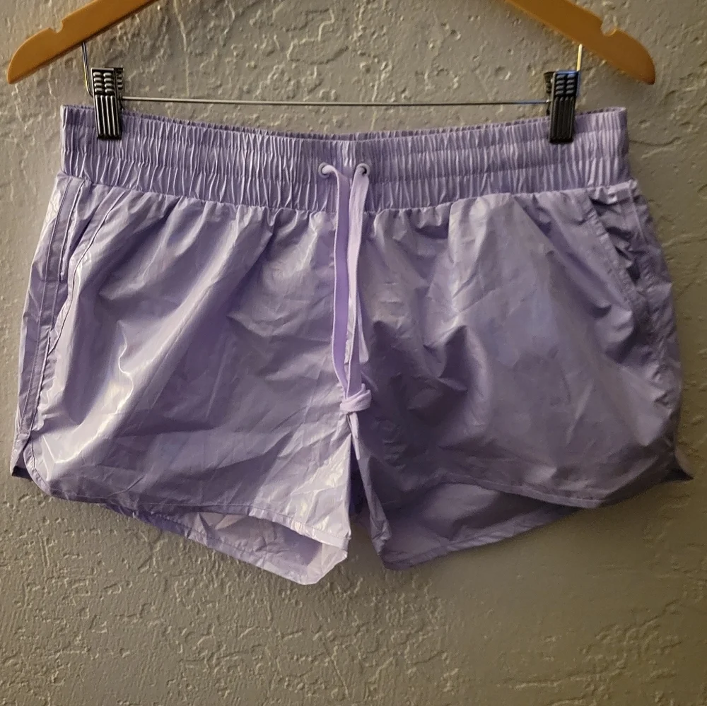 ZYIA Lilac Shine Bomber Shorts NWT XL